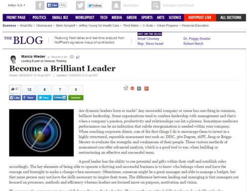 Become a Brilliant Leader Huffington Post Business