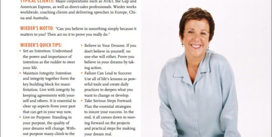 Marcia Wieder, CEO and Founder of Dream University ®, Professional Inspiring Speaker, Bestselling Author, Global Visionary Leader, Creator of the Dream Coach ® Process and for over 30 years has been leading a Dream Movement. Marcia Wieder is known as a foremost inspiring speaker, and one of the most visionary and professional speakers of our age. Review her professional speaker media room for inspiring videos and insightful articles.