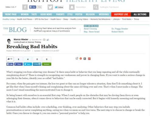 Breaking Bad Habits Huffington Post Healthy Living