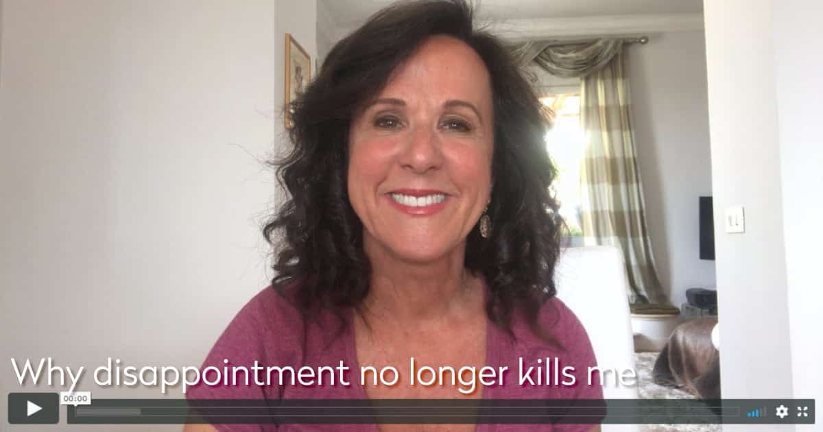 Marcia Wieder video blog - Why disappointment no longer kills me