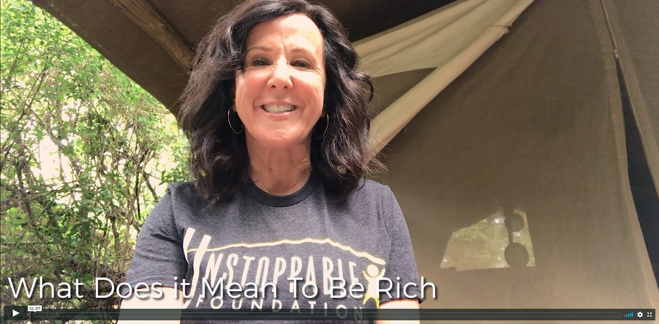 Marcia Wieder video blog - What Does it Mean To Be Rich